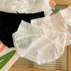 Doce Sea Salt menina cueca simples cintura média confortável cueca bainha macia cuecas de arco das mulheres