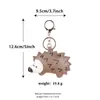 Huiming Accessories Chaveiro de Couro PU Animal Ouriço Pingente de Bolsa Fofo Infantil Presente Pequeno Personalizável