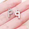 Liga de Zinco K Branca Cravejada de Diamantes 26 Letras Inglesas Acessórios de Joia Pingente DIY Brincos Pulseira Pingente Acessórios para Roupas