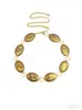 Cadena de cintura de metal con tallado de sierra de fuente transfronteriza de Amazon, cadena de falda de aleación retro, collar de cadena de incienso pequeño, decorativo, adelgazante