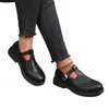 Zapatos Mary Jane de Estilo Retro Lavados en Color para Primavera y Otoño, Zapatos con Tira en T, Zapatos de Suela Gruesa Individuales, Ligeros y Cómodos