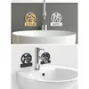 Pegatinas creativas acrílicas huecas para habitación de hotel/apartamento, indicadores de agua caliente y fría, pegatinas de señalización de agua caliente y fría para grifo
