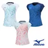 25 Novos Uniformes de Badminton de Secagem Rápida Mizuno Feminino de Manga Curta para Corrida e Badminton Secagem Rápida Absorvente de Suor Esportivo Respirável