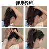 Presilha banana plissada de chifon, presilha vertical, presilha de garra de verão de alta qualidade, presilha para rabo de cavalo na nuca, presilha de cabelo elegante e delicada