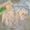 7A Ropa Interior Bacteriostática de Encaje de Seda de Hielo para Niñas Deseo Puro Cómoda para Damas Dulce Transpirable Delgada Pantalones de Cintura Media para Niñas
