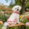 Faldas para Mascotas Verano Ropa para Perros y Gatos Suministros Delgada Transpirable Venta al por Mayor Ropa Transfronteriza Floral con Volantes Falda de Princesa