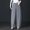 Jeans com barra curva personalizado para primavera e outono, cintura alta, modelador, plus size, para mulheres de meia-idade, moderno, versátil, solto e confortável