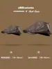 Gorra Adelante con Circunferencia de Cabeza Grande 2025 Nuevo Boina de Cuero PU Estampado de Leopardo Otoño Invierno Gorra de Periodista de Pintor Talla Grande