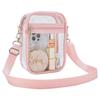 Bolso Cruzado Transparente Impermeable de un Solo Hombro Bolso Transparente Portátil Bolso Grande para Salir de Hombres y Mujeres Bolso para Teléfono Móvil Bolso de Seguridad