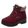 Botas de nieve para mujer, nuevo estilo para el invierno 2026, de suela gruesa, cálidas, forradas de felpa y engrosadas para mayor comodidad, adecuadas para mujeres de mediana edad y mayores, con suelas antideslizantes y hechas de algodón