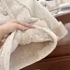 Abrigo de algodón cálido de doble cara para niñas, un superventas de temporada, con forro de felpa, material engrosado, diseño de piel sintética, estampados, capucha y diseño estilo coreano