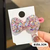 Pinza para el cabello con lazo rosa de diamantes completos Exquisita Coreana Pinza para el cabello Pinza para flequillo Accesorio para el cabello de alta gama de lujo ligero Clip superior