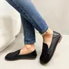 Comercio Exterior Transfronterizo Zapatos Planos Casuales Tallas Grandes Cómodos Suela Suave Atuendo de Moda Zapatos Perezosos de Un Paso Boca Baja para Mujer