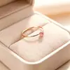 Anillo de Acero de Titanio con Circonio, Banda Lisa Extremadamente Fina de 1 mm, Cuatro Garras, para Mujer, No se Desvanece, Super Brillante, Lujo Ligero, Anillo de Diamante de Nicho, Anillo de Dedo con Piedra Preciosa