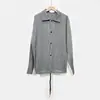 Chaqueta de Moda de Alta Gama para Mujer Issey Miyake Primavera y Otoño 2025 Nueva de un Solo Botón Holgada Casual Versátil Cárdigan Ropa Exterior