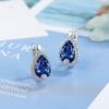 Pendientes más vendidos de Europa y Estados Unidos. Pendientes con hebilla de oreja de circón de moda transfronteriza con forma de gota de agua. Joyas con hebilla de oreja de circón.
