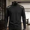 Camiseta de manga larga para hombre, capa interior de otoño, camiseta base elástica de corte holgado para hombre, camiseta estampada estilo coreano ins
