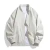 Jaqueta Masculina Nova de Primavera e Outono Solta Casual Gola Alta Jaqueta Estilo Coreano Tendência Versátil Jaqueta de Voo