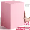 Papel A4 A5 cor rosa, papel para cópia, papel para impressão, 70g, 80g, vermelho claro, papel de escritório, papel em branco para supermercados
