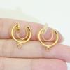 Pendientes de Círculo Atmosférico Exagerado de Celebridad de Internet Estilo Retro Sin Agujero en la Oreja Pinza para Oreja Placa de Incienso de Mosquito Pendientes Largos de Temperamento Estilo Europeo y Americano