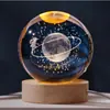 Luminária de mesa criativa de bola de cristal esculpida em 3D, enfeites de mesa, atacado de fábrica, decorações de cabeceira para comércio transfronteiriço
