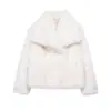 Venta Caliente de AliExpress ZA Comercio Exterior Transfronterizo Ropa de Mujer Abrigo Grande de Piel de Cordero Gruesa Nuevo Estilo de Invierno Piel