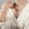 Collar de cadena O colorida de acero de titanio personalizado para combinar con todo temperamento, diseño nicho, pulsera, traje de joyería de la Reina Madre para mujer
