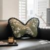 Cojín Mariposa Retro Francés, Cojín para Sofá de Sala de Estar, Cojín para Cabecera de Dormitorio, Cojín de Algodón y Lino de Alta Gama