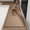 Alfombra de Piso de Cocina Imitación Lino Antideslizante a Prueba de Aceite Limpiable Alfombrilla sin Lavado Alfombrilla Doméstica Alfombra de Estilo Nuevo Alfombrilla Resistente a la Suciedad