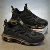 Zapatos Deportivos Casuales de Primavera para Hombre para Correr con Amortiguación de Aire y Aumento de Altura Versátiles para Adolescentes Zapatos de Papá Guerrero Negros Zapatos de Moda Negros