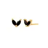 Amazon Más Vendidos Moda Simple Estilo Ins Pendientes de Ojo de Caballo Incrustados de Diamantes Zirconia Forma de Hoja Accesorios de Oreja Mini Coloridos para Mujer