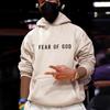 American FOG casual outono e inverno com forro de lã, letras flocadas, marca de moda eterna, moletom com capuz estampado masculino e feminino