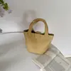 2026 Nova Bolsa Saco de Ombro Único com Textura Macia Estilo Coreano, Bolsa de Palha Pequena Personalizada, Bolsa Transversal Casual