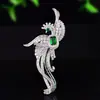 Corsage de Fénix de Zirconia Completa de Gama Alta, Broche de Moda de Lujo Exquisito y Resistente, Accesorios de Corsage Elegantes y Atmosféricos