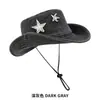 Sombrero de Cubo de Estrella de Cinco Puntas Nuevo de Verano Ala Ancha Protección Solar Sombrero Simple para el Sol Protección UV Versátil de Moda Desgastado