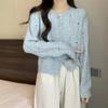 Suéter Suelto de Punto Francés para Mujer, Suéter con Temperamento Suave de Primavera y Otoño, Suéter Socialité Fresco