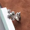 Anillo Cruzado Abierto Estilo Vintage de Corte Moderno para Hombres y Mujeres, Anillo de Moda Personalizado para el Dedo Índice Anillo de Pareja Moderno