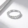 Anel de Prata de Lei S925 Espiga de Trigo com Zircônia Estilo Europeu e Americano de Luxo Leve, Design de Nicho com Sensação de Alto Padrão, Anel para Dedo Indicador para Mulheres, Atacado