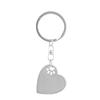 Llavero de acero inoxidable con forma de pata de perro, regalo para amantes de las mascotas, colgante DIY grabado, nuevo diseño transfronterizo