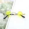 Novos Óculos de Sol Redondos Retro com Armação Ultra Pequena Mini Celebridade da Internet Óculos de Sol Estilo de Rua Armação Redonda Pequena Óculos de Príncipe Masculino Tendência