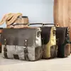 Maletín de piel de vaca de capa superior maletín portátil de cuero de un solo hombro bolsa para computadora casual simple para hombres de negocios al por mayor
