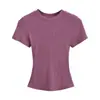El ajuste es perfecto, Camiseta Básica de Manga Corta con Cuello Redondo de Corte Ajustado Skims Kardashian para Mujer, Top de Verano Ajustado que Cubre el Cuerpo