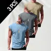 2026 Verano Hombres Transpirable Jogging Deportes Versátil Simple Color Sólido Commuter Manga Corta Top de Moda