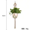 Sacos de Rede Criativos para Jardinagem Transfronteiriços, Sacos de Rede para Vasos de Flores de Corda de Cânhamo Tecidos à Mão, Cordas para Pendurar Vasos de Flores na Varanda, Cestas Suspensas, Artesanato de Cânhamo