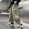 Calça Masculina Primavera e Outono 2025 Nova Roupa de Outono para Crianças Maiores, Calça Cargo Casual de Secagem Rápida para Meninos Outono, Tendência