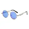Gafas de Sol Redondas de Metal con Templo de Primavera Estilo Ins Punk Hip-Hop Venta Directa de Fábrica Wholesale Tendencia