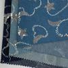 Denim Jacquard Peças Estrela e Lua Moda Conjunto Jeans Jaqueta Calça Wide Leg Vestuário Tecido Atacado