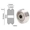 Accesorios para Impresora 3D Rueda de Polea Guía de Plástico Rueda Pasiva Rueda con Rodamiento Pom Rueda Loca Rueda Grande Rueda en V de Acero Inoxidable