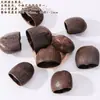 Material de cascabel de cáscara de fruta natural DIY hecho a mano semiacabado muñeca cápsula curativa adorno de campanilla de viento colgante