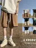Casaco de verão masculino fino transfronteiriço, marca retrô moderna estilo japonês, shorts de cinco pontos, simples e de corte solto, shorts esportivos casuais